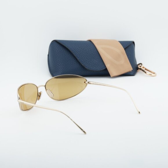 Loewe LW40164U 32E Oval Sunglasses – Shiny Gold\\Brown
